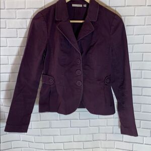 Halogen Purple Textured Three Button Blaze…‎